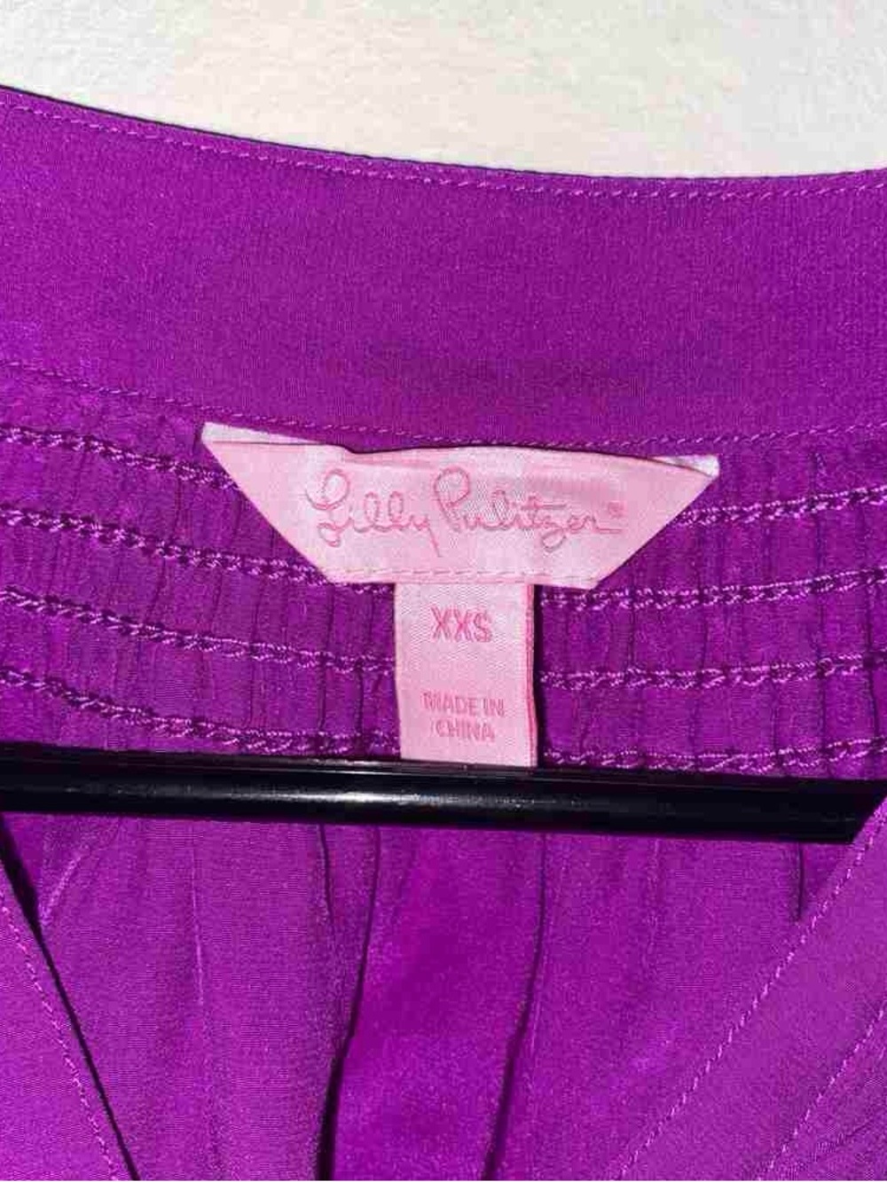 Lilly Pulitzer Vibrant Purple Long-Sleeve Henley Blouse - Picture 2 of 3